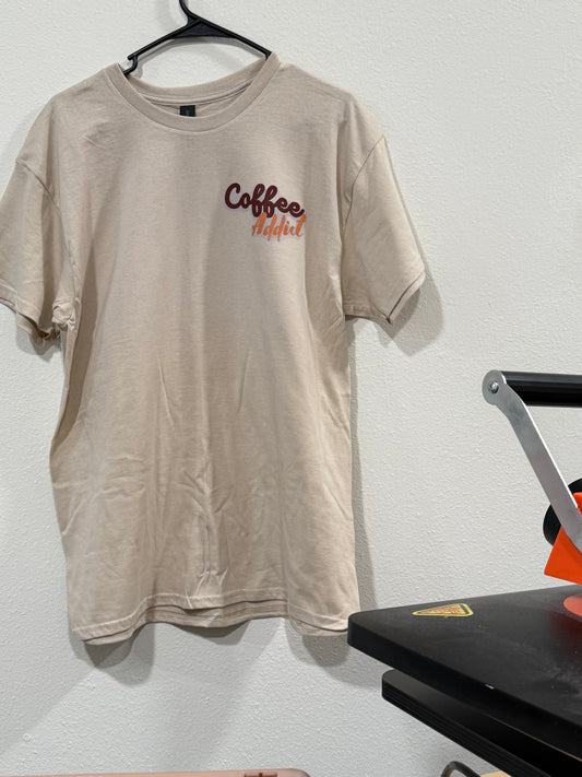 Coffee Addict… half human half coffee tshirt