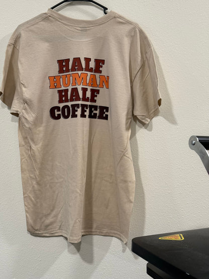 Coffee Addict… half human half coffee tshirt